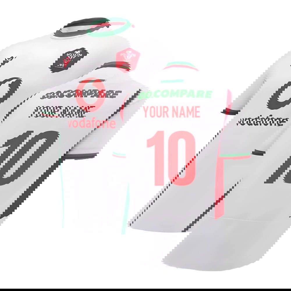 2024-2025 Wales Rugby Away Slim Fit Shirt (Your Name)