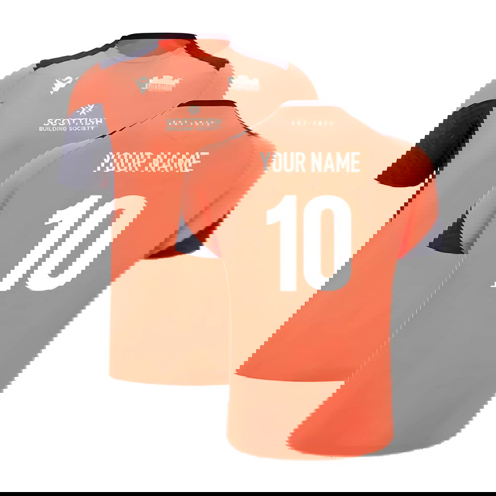 2024-2025 Edinburgh Rugby Poly Training Shirt (Orange) (Your Name)