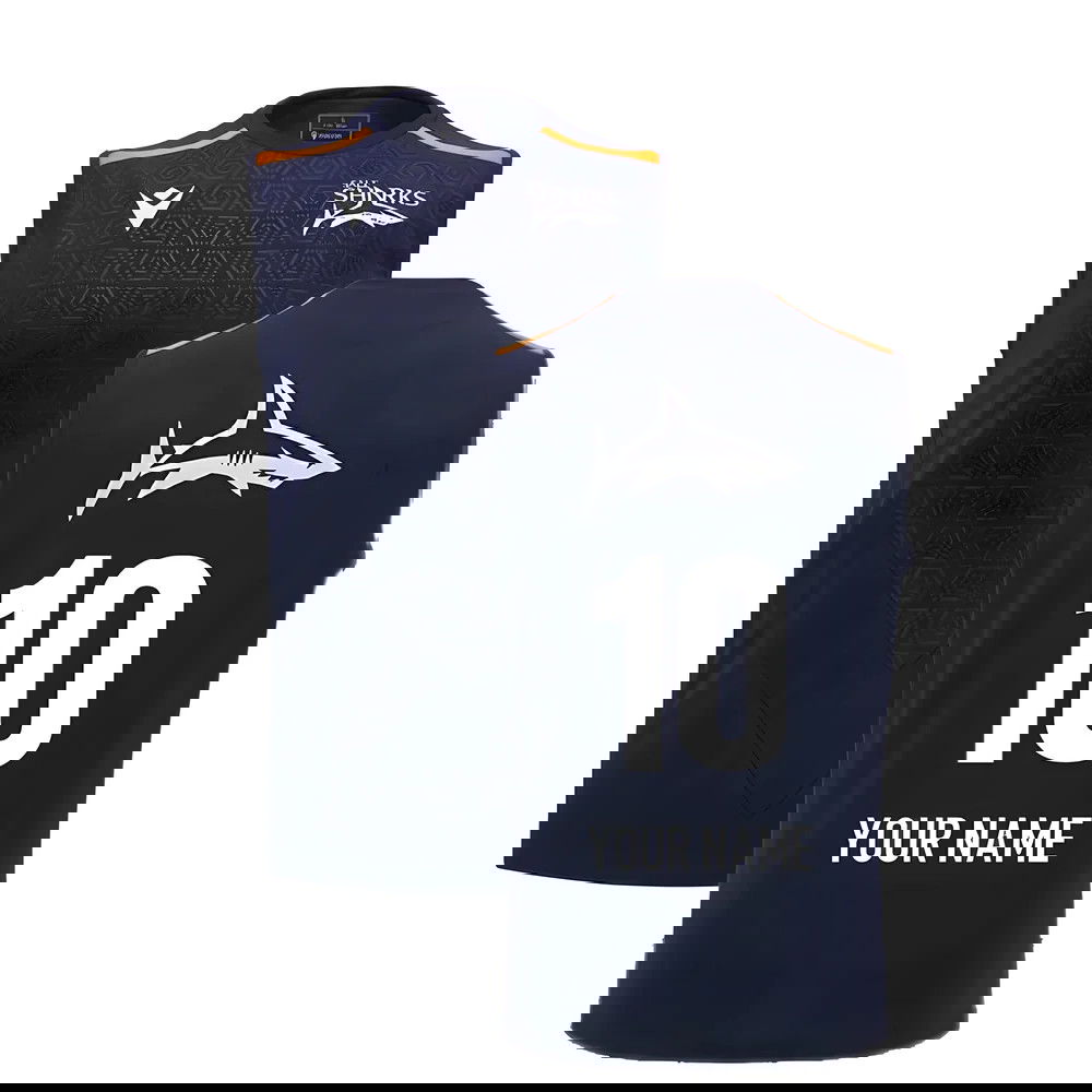 2024-2025 Sale Sharks Sleeveless Training Vest (Navy) (Your Name)