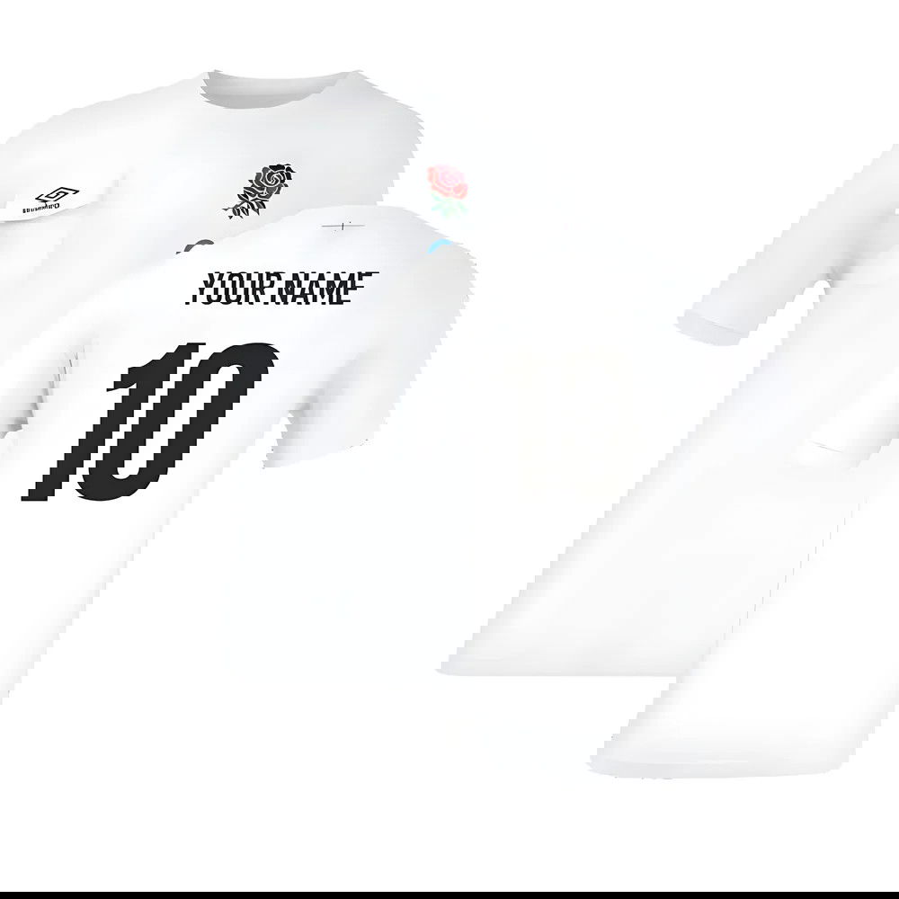 2024-2025 England Rugby Presentation Tee (White) (Your Name)