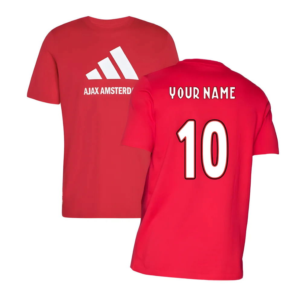 2025-2026 Ajax Seasonal Graphic Tee (Bold Red) (Your Name)