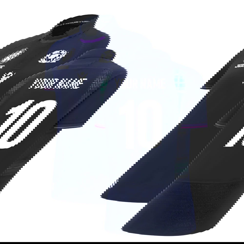2025-2026 Scotland Home WRWC Poly Rugby Shirt (Womens) (Your Name)
