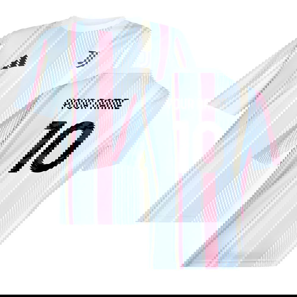 2025-2026 Juventus Pre-Match Shirt (White) - Kids (Your Name)