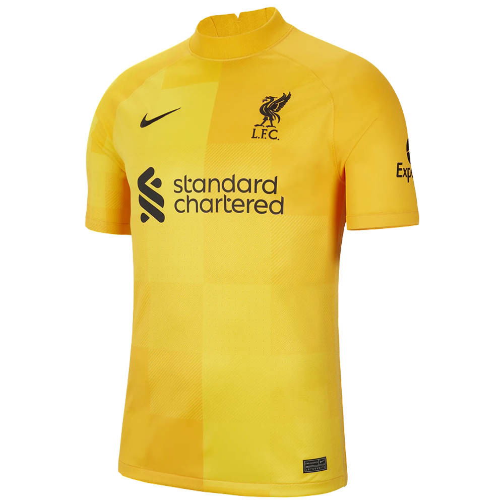 Liverpool 2021 2022 Home Goalkeeper Shirt University Gold Kids DB2567 740 Uksoccershop