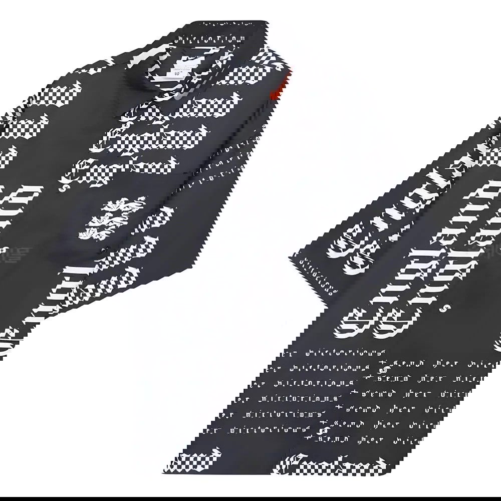 2022-2023 England Button-Down Soccer Top (Black)