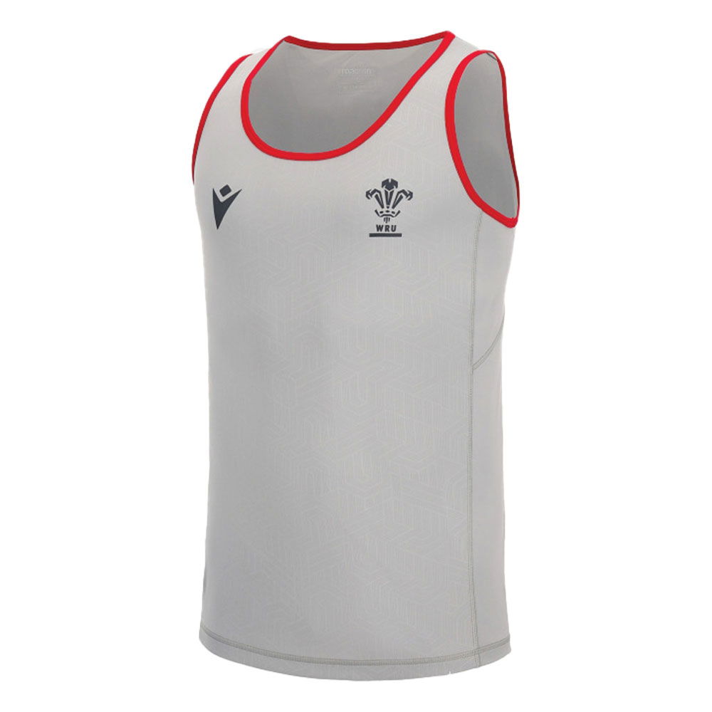 2022-2023 Wales WRU Training Poly Dry Singlet (Grey)