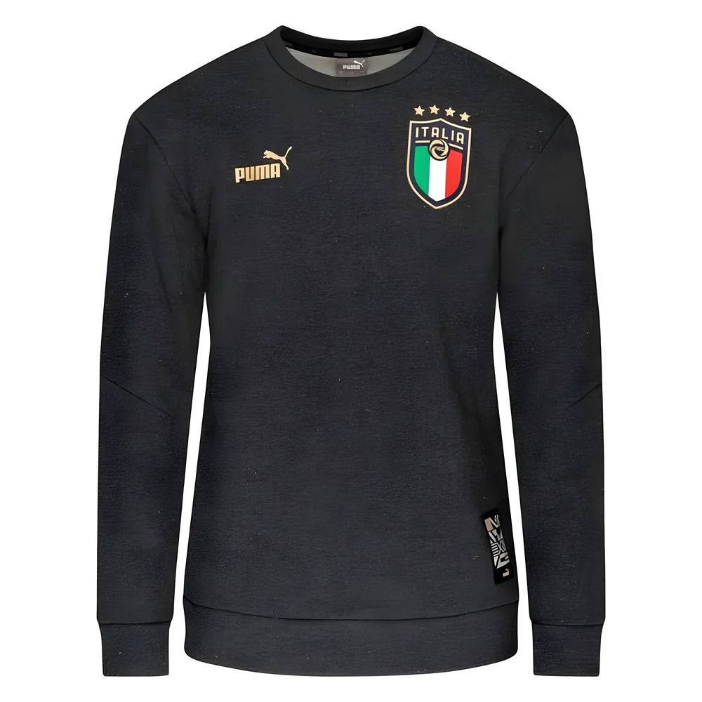 2022-2023 Italy FtblCulture Crew Sweat (Dark Grey Heather)