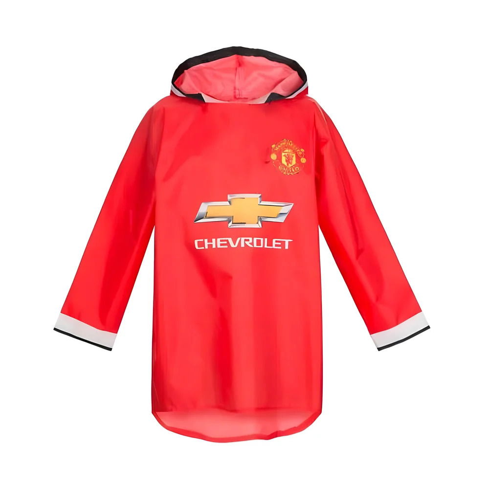 Manchester Rain Poncho (Red) - Kids