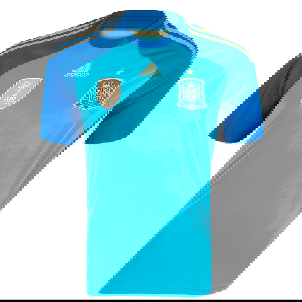 2014-2015 Spain Home Goalkeeper Shirt (Blue)