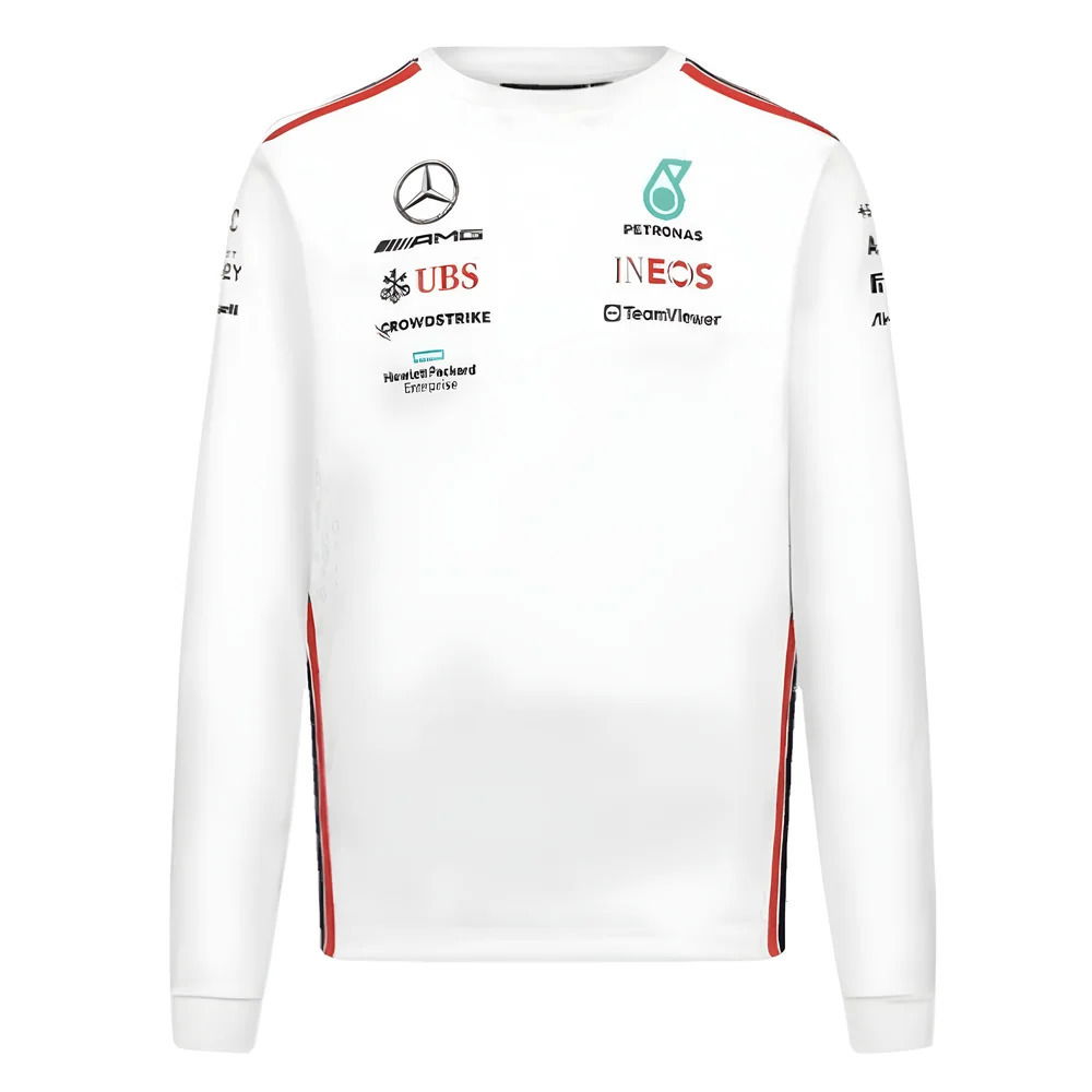 2023 Mercedes-AMG Team Long Sleeve Tee (White)