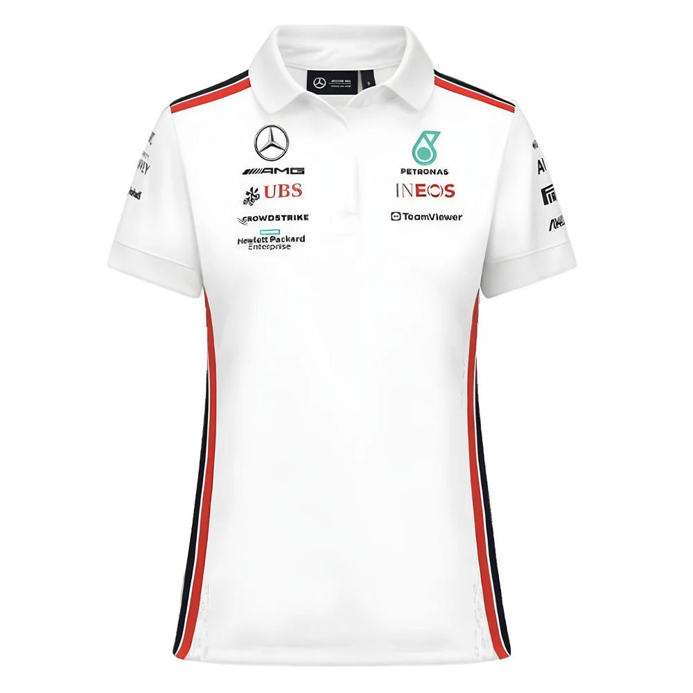 2023 Mercedes-AMG Team Polo Shirt (White) - Ladies