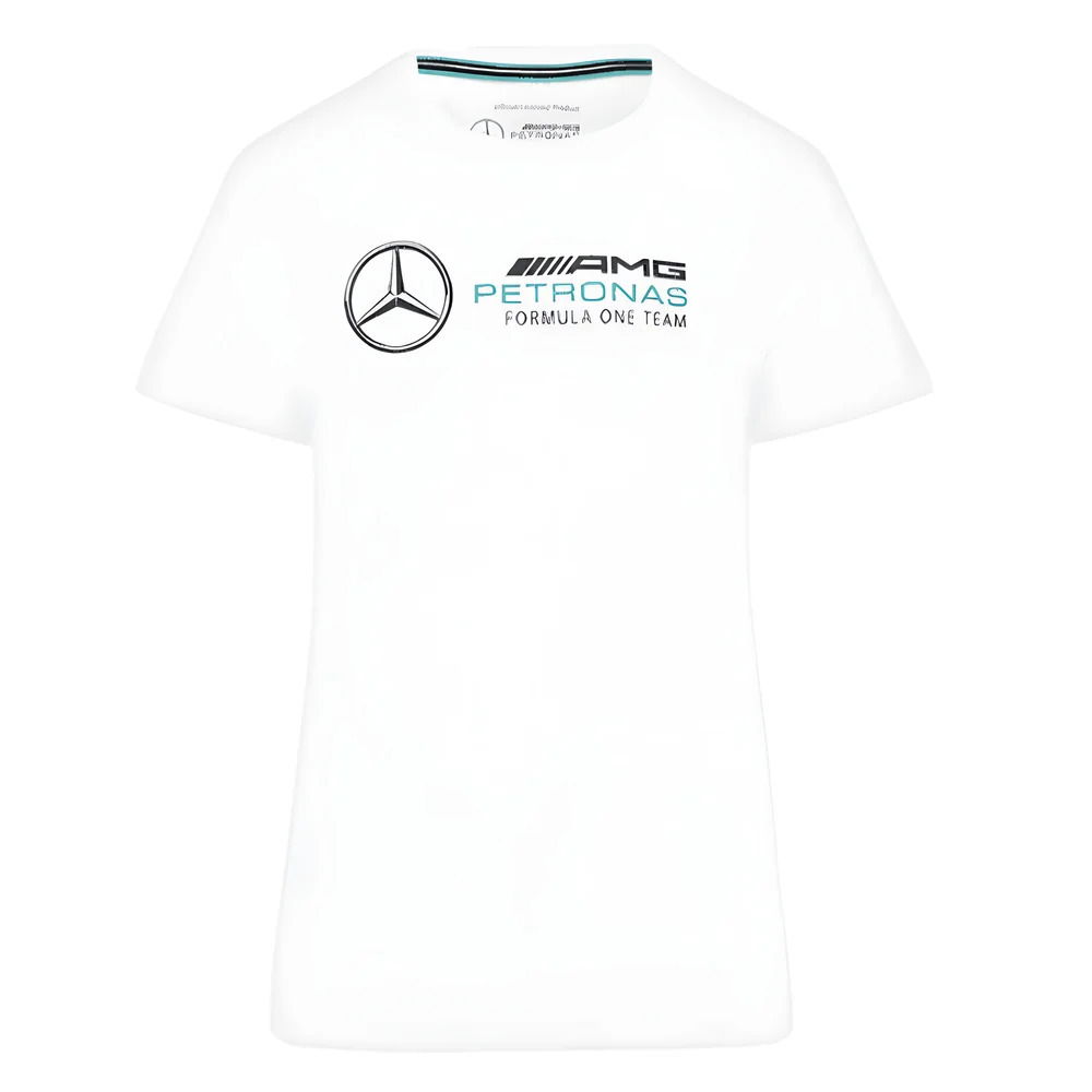 2023 Mercedes-AMG Petronas Large Logo T-Shirt (White) - Ladies