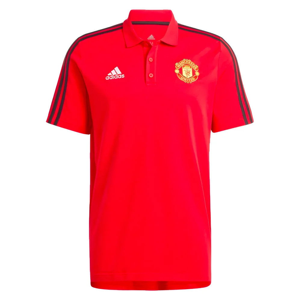 Manchester United Men's Adidas Red 2023-2024 Man Utd Dna Polo Shirt (Red)