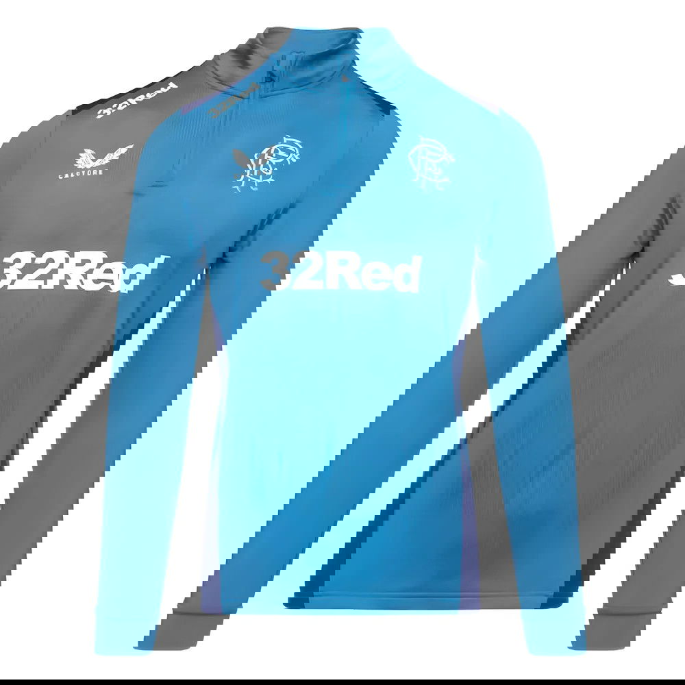 2023-2024 Rangers Players Training Half Zip Midlayer (Deep Water)
