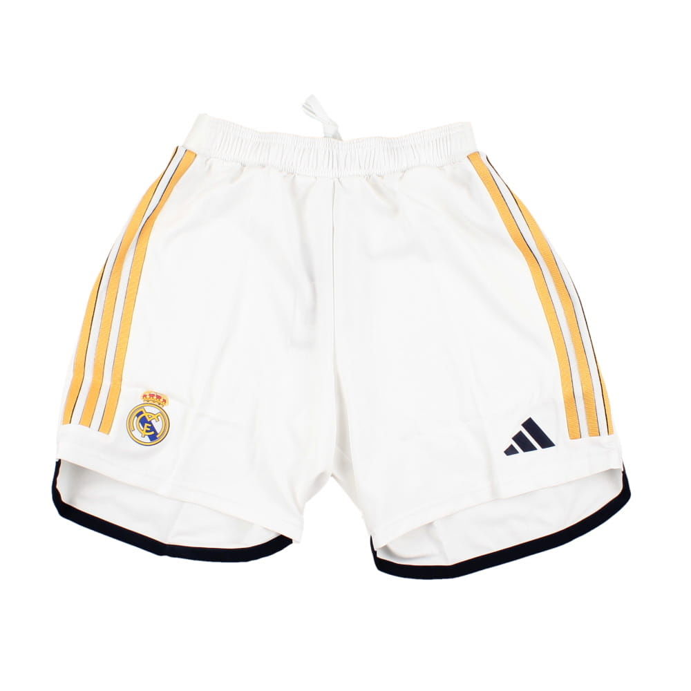 2023 2024 Real Madrid Authentic Home Shorts White HR3799 Uksoccershop