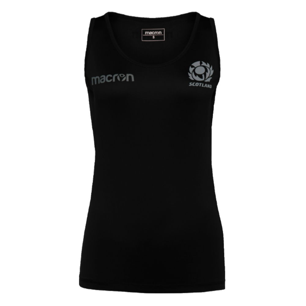2023-2024 Scotland Rugby Training Singlet (Black) - Ladies