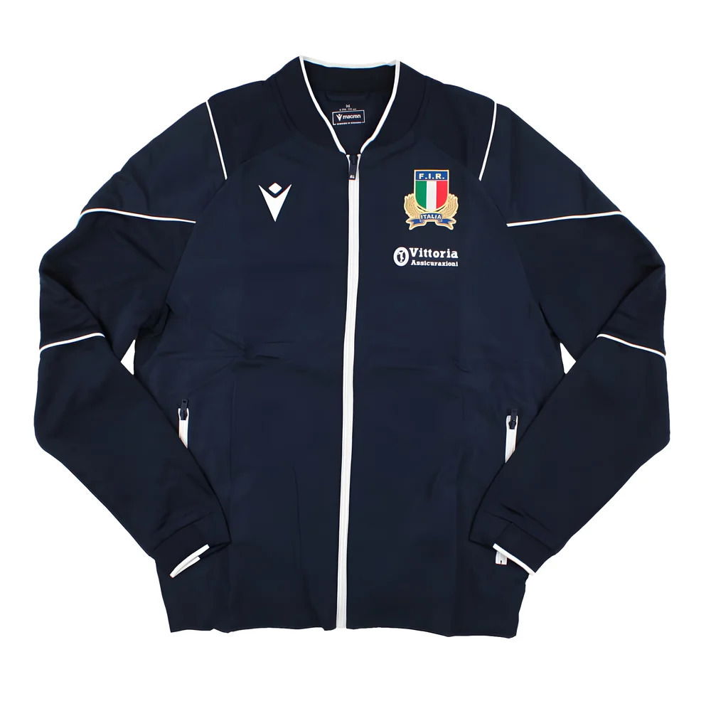 2023-2024 Italy Rugby Full Zip Travel Top (Navy)