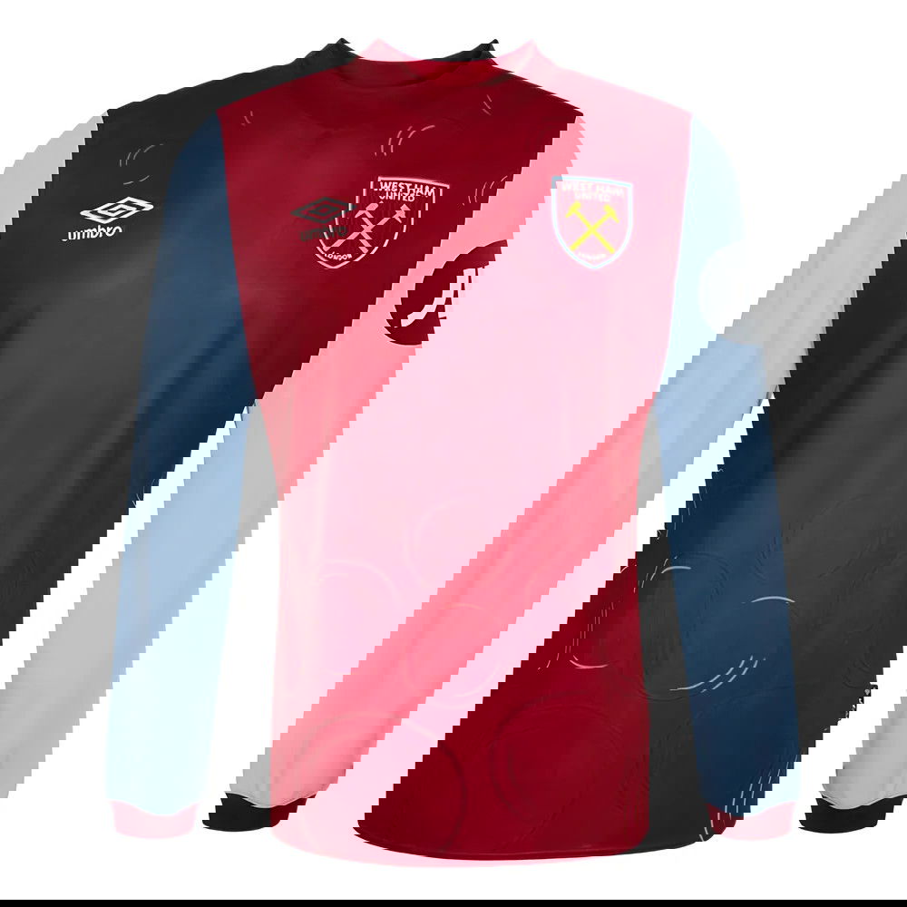 2023-2024 West Ham Long Sleeve Home Shirt (Kids)