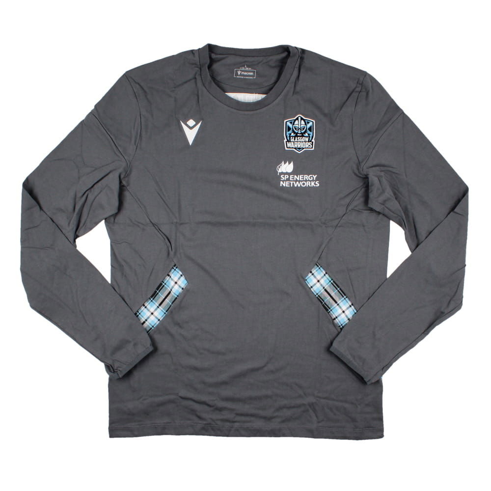 2023-2024 Glasgow Warriors Travel Player Cotton Poly LS Shirt