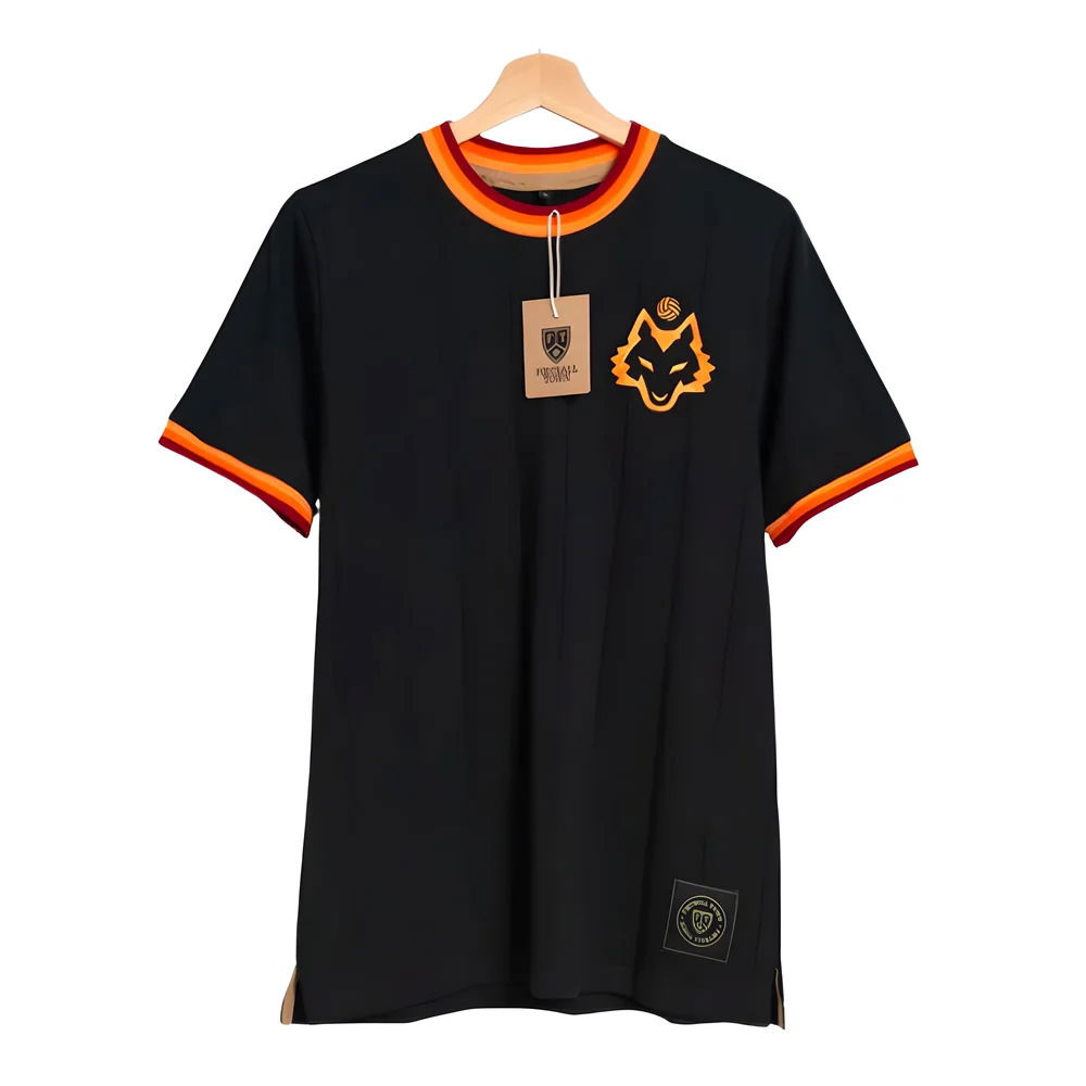 Roma Lupa Black Retro Football Shirt