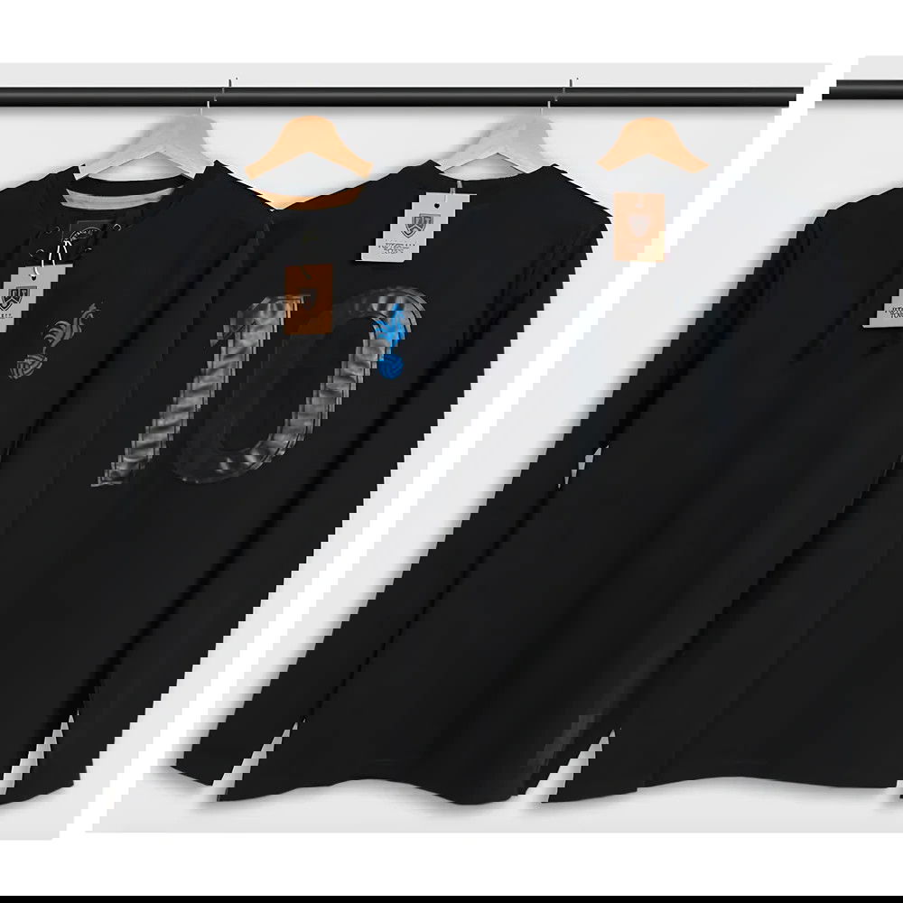 The Cockerel Black Retro Football LS Shirt