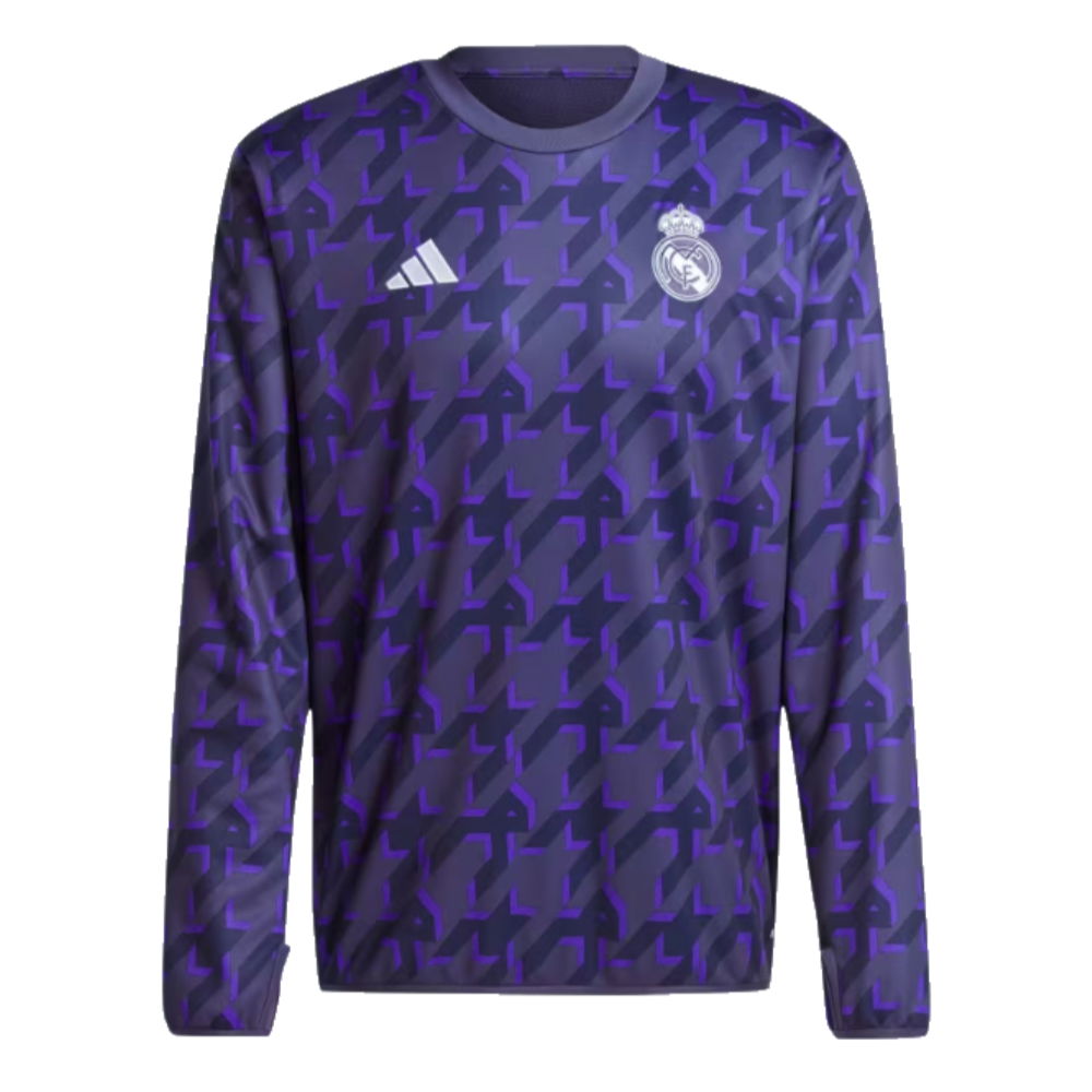 Real Madrid Pre Match Warm Top (Shadow Navy) 2023-2024 Men's Polyester Made By: Adidas