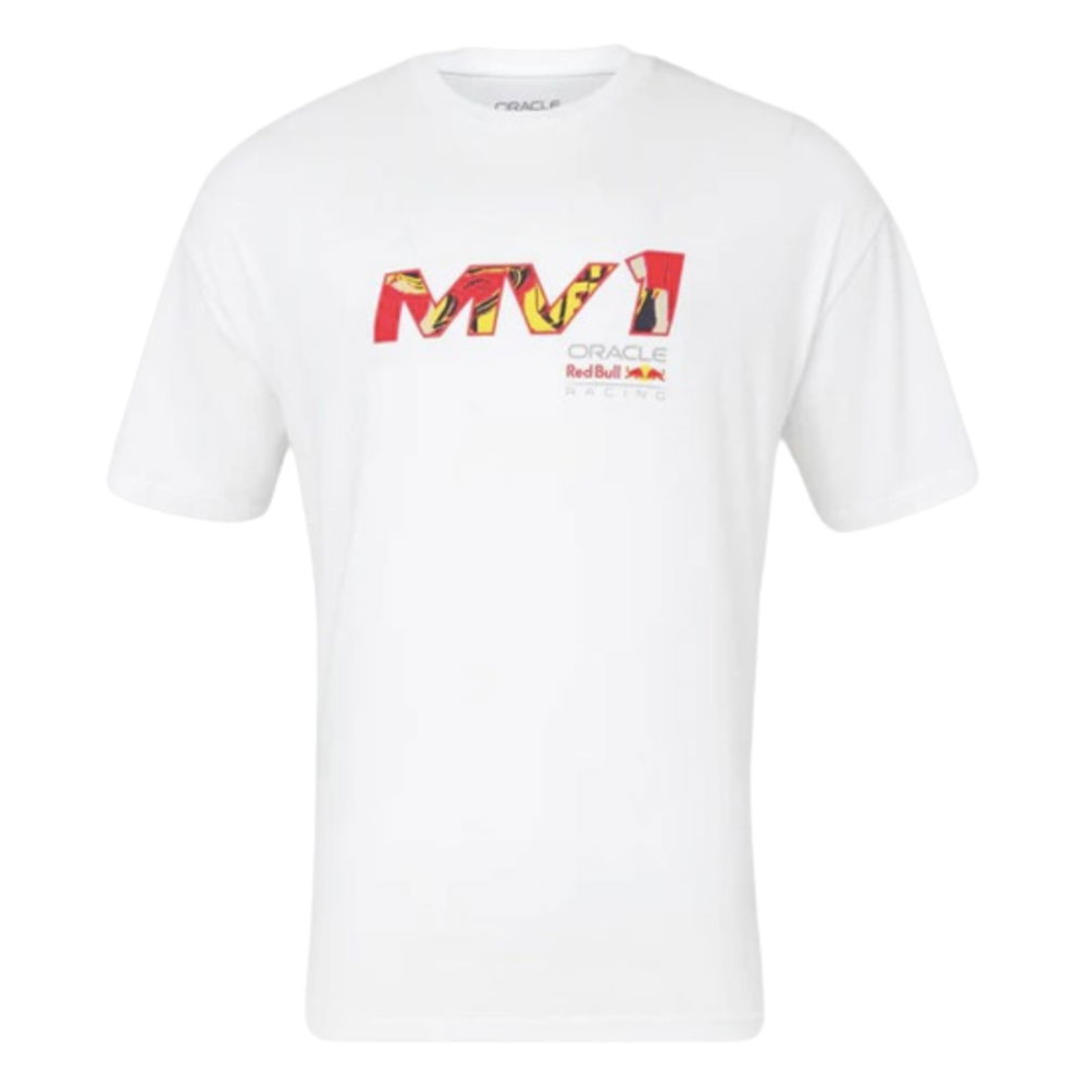 2024 Red Bull Racing Max Verstappen Pop Art Oversized T-Shirt (White)