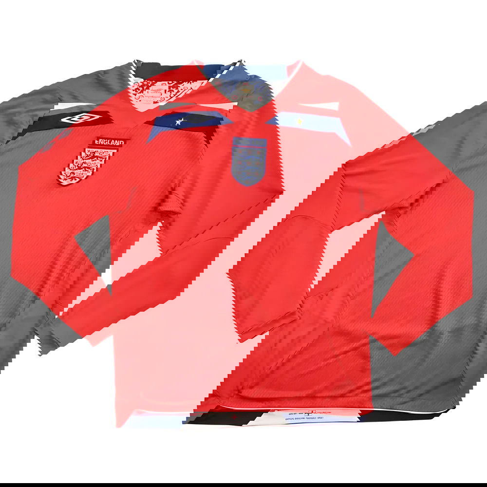 England 2008-10 Long Sleeve Away Shirt (XXL) (Excellent)