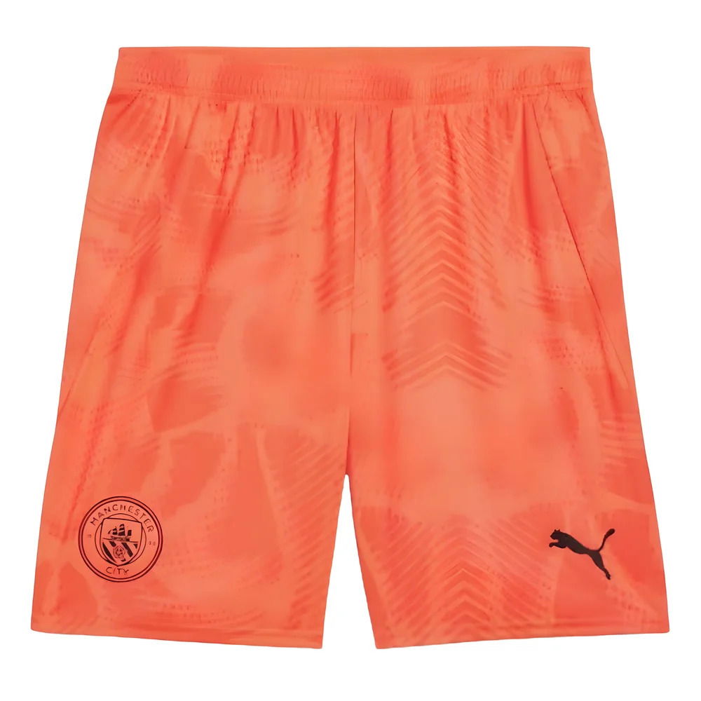 2024-2025 Man City Home Goalkeeper Shorts (Neon Sun)