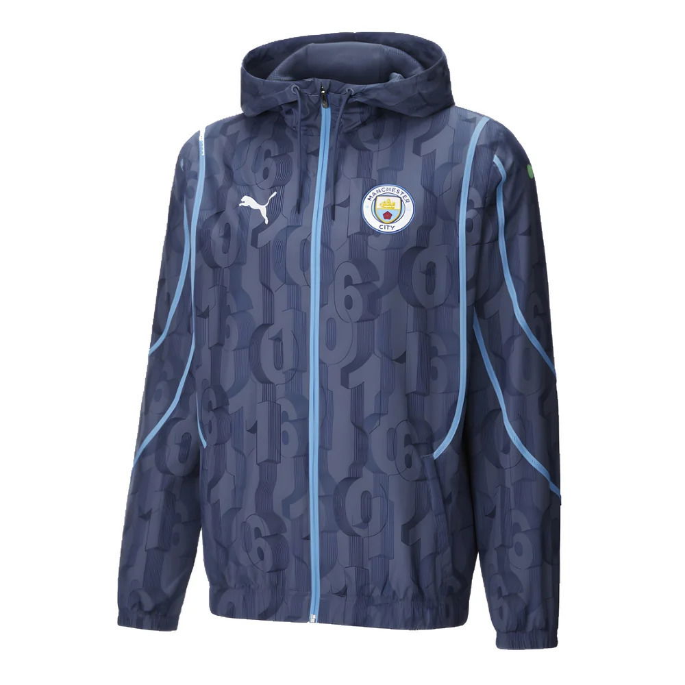 2024-2025 Man City Prematch Woven Jacket (Inky Blue)