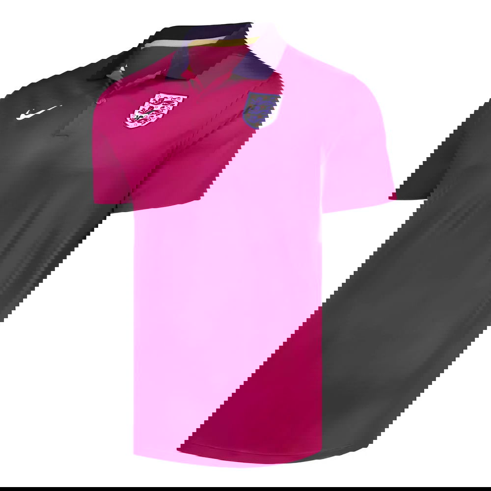 2024-2025 England Victory Polo Shirt (Rosewood)