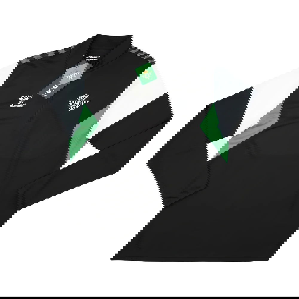 2023-2024 Real Betis 1/4 Zip Training Top (Black)