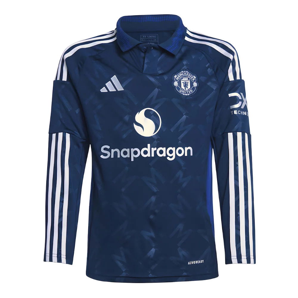 2024-2025 Man Utd Long Sleeve Away Shirt (Kids)