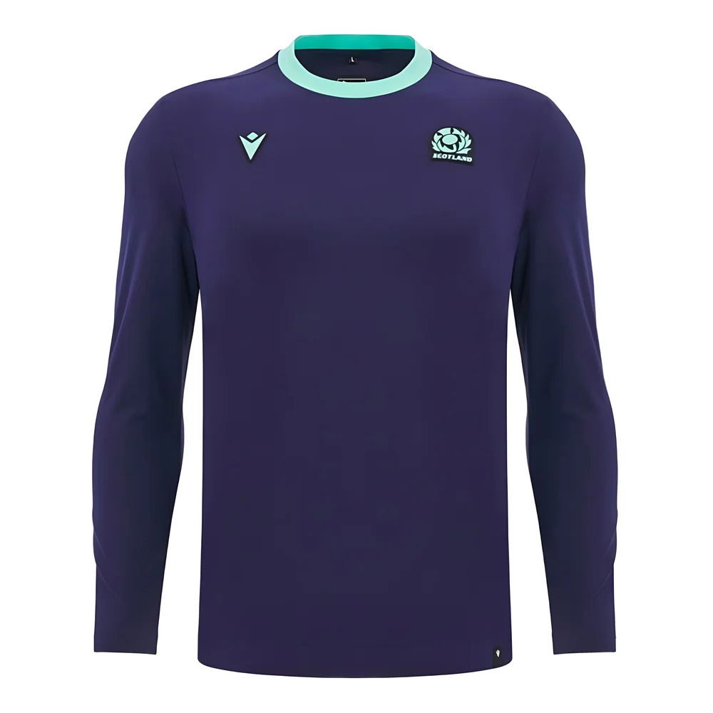 2024-2025 Scotland Rugby Travel LS Cotton Tee (Navy)