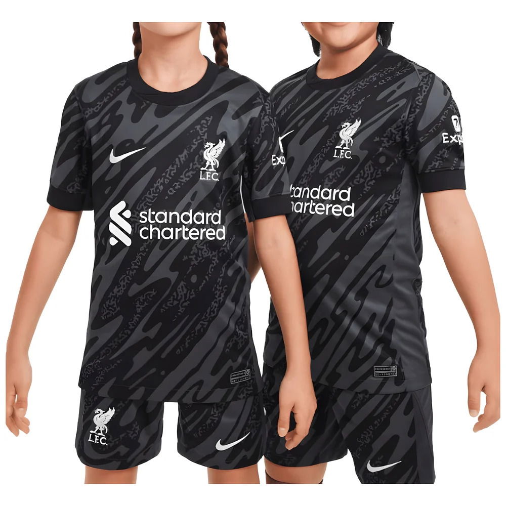 2024-2025 Liverpool Home Goalkeeper Shirt (Black) - Kids
