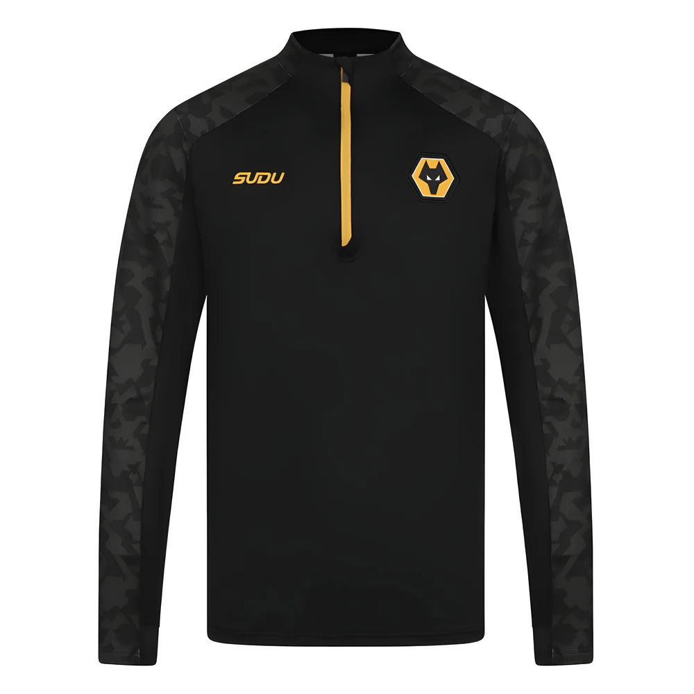 2024-2025 Wolves Pre Match 1/4 Zip Top (Black)