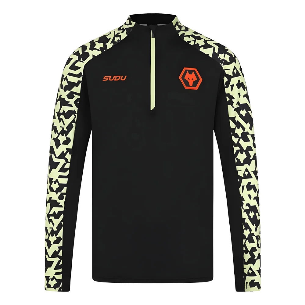 2024-2025 Wolves Pre Match 1/4 Zip Training Top (Black)