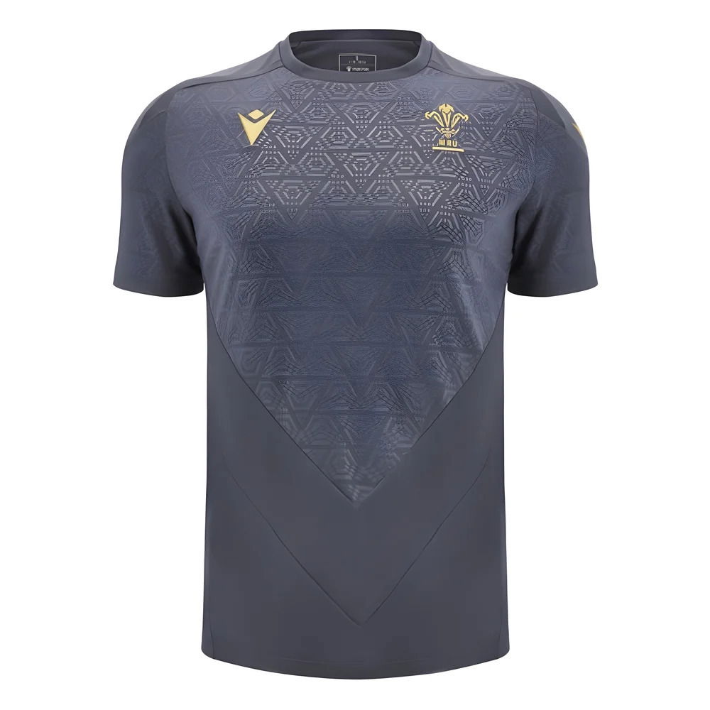2024-2025 Wales Rugby Training Poly Shirt (Anthracite)