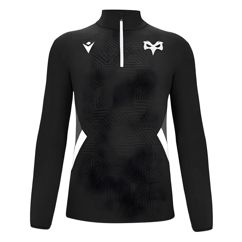 2024-2025 Ospreys Rugby Training 1/4 Zip Top (Black)