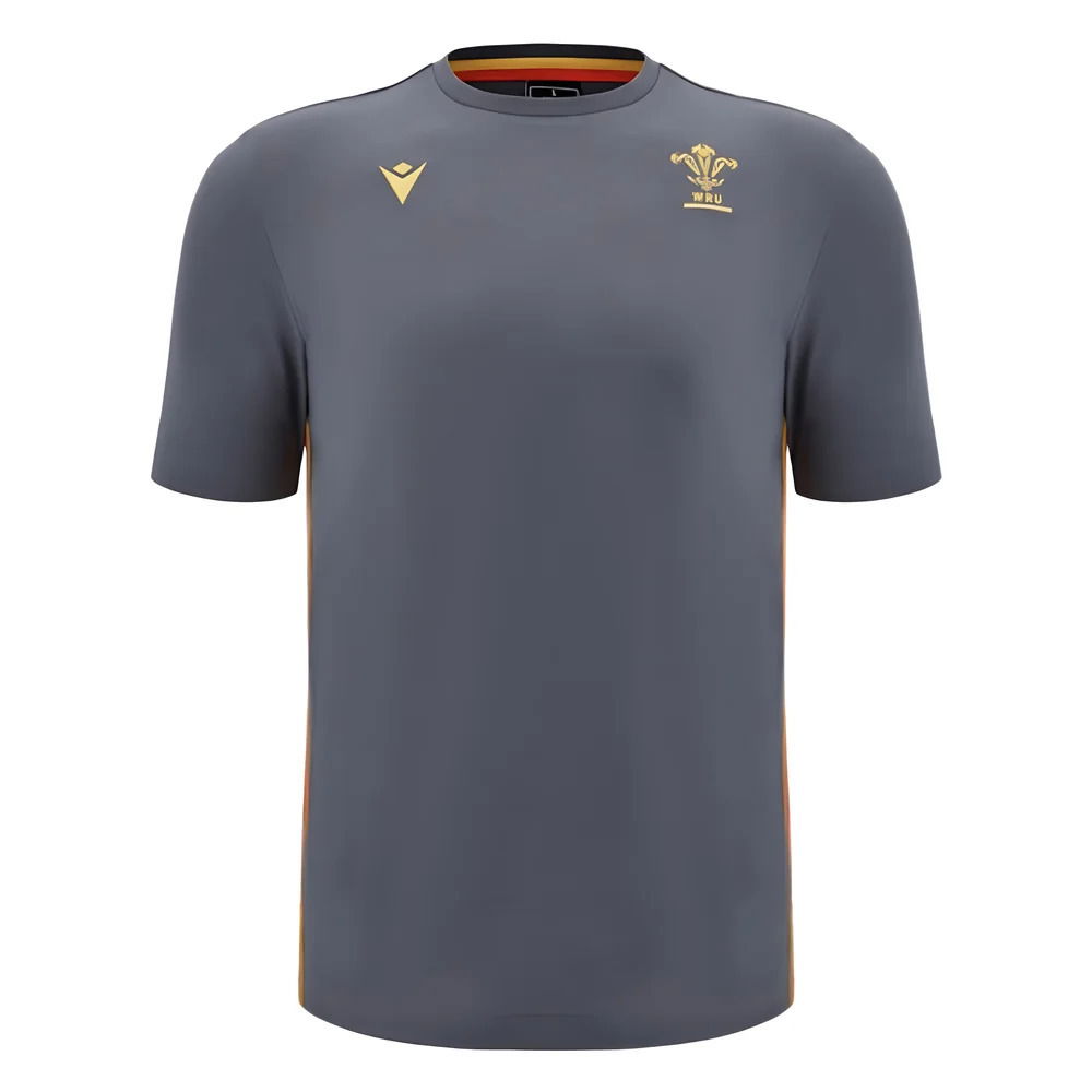 2024-2025 Wales Rugby Travel Cotton T-Shirt (Anthracite)