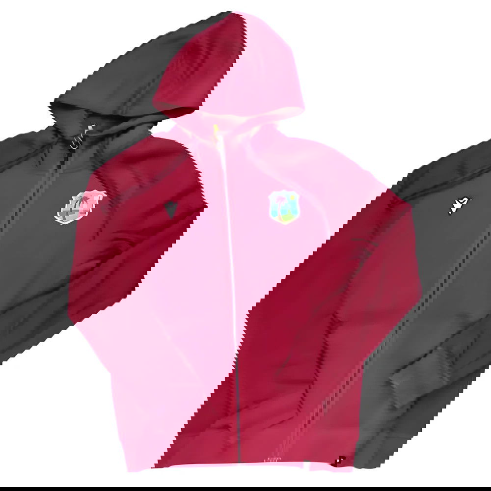 2025 West Indies Cricket Full Zip Hoodie (Cardinal Red)