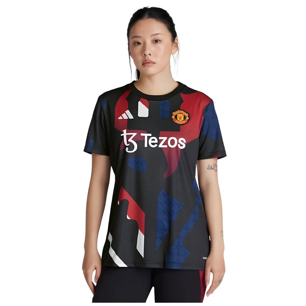 2024-2025 Man Utd Pre-Match Shirt (Black) - Womens