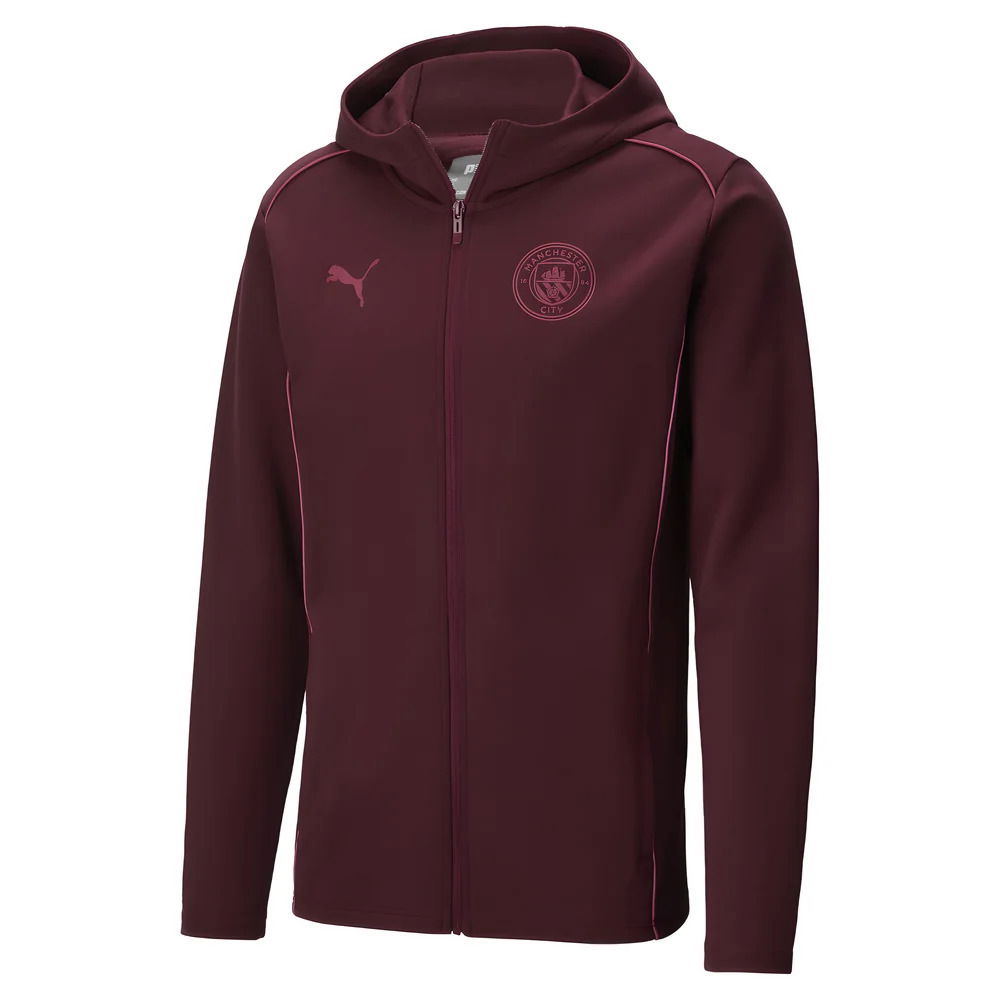 2024-2025 Man City Casuals Hooded Jacket (Dark Jasper)