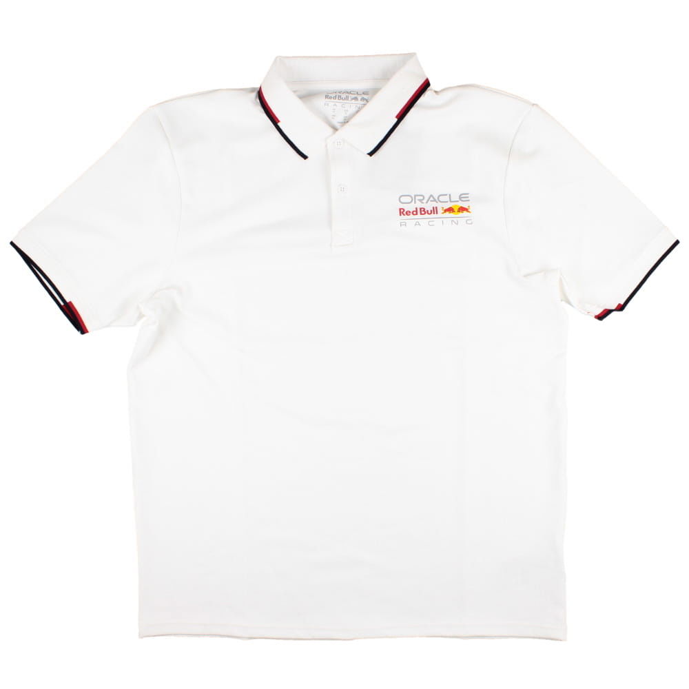 2025 Red Bull Racing Core Polo Full Colour Logo (White)