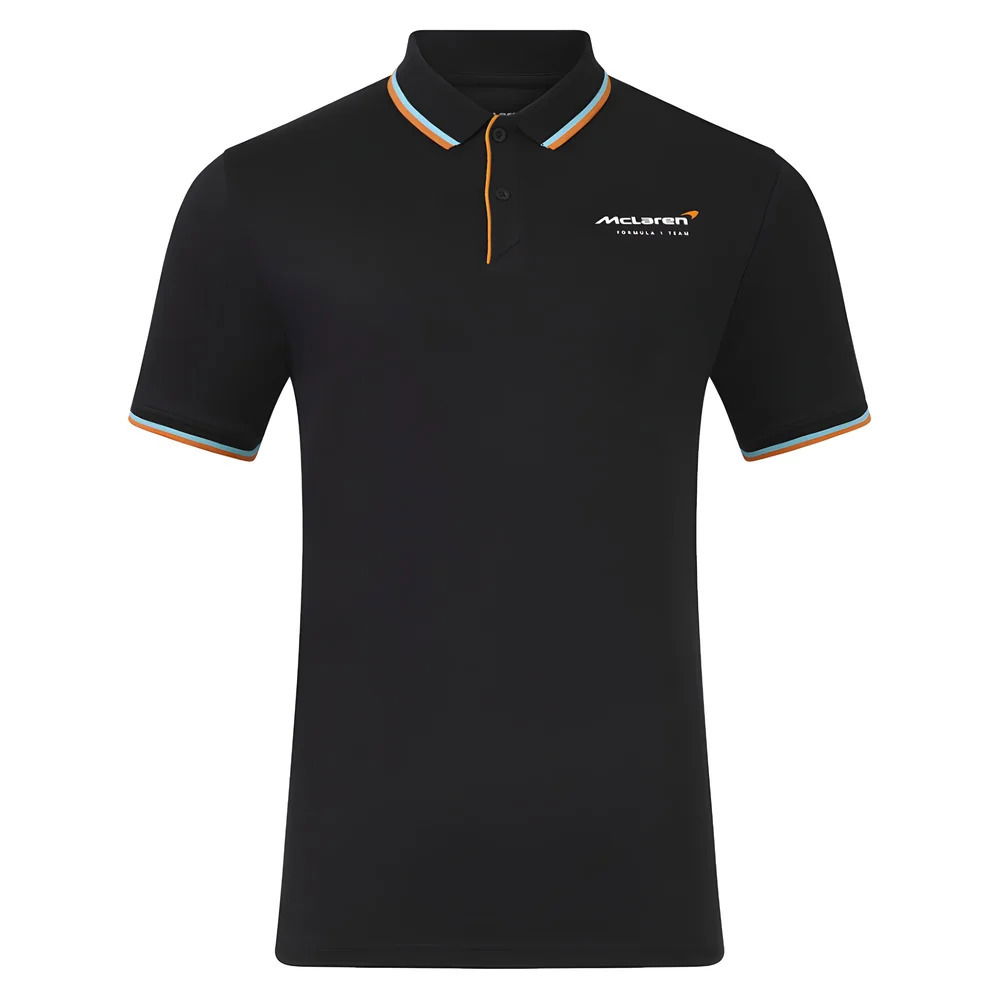2025 McLaren F1 Core Essentials Polo Shirt (Black)
