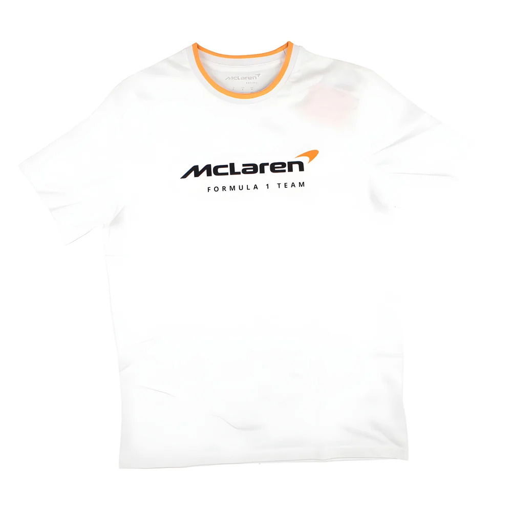 2025 McLaren F1 Mens Core Essentials T-Shirt - Bright White