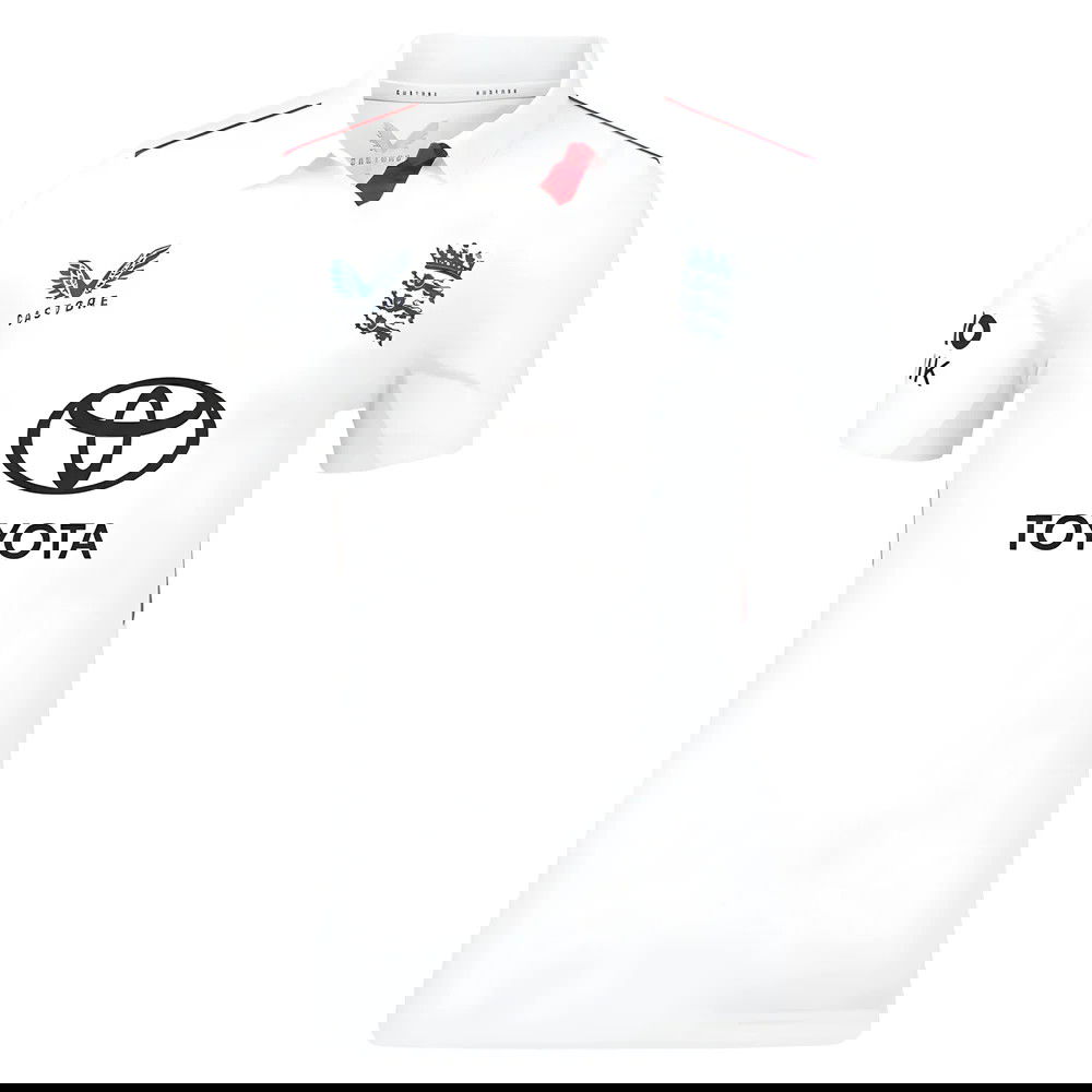 2025 England Cricket ECB Test Replica SS Shirt (White) - Womens