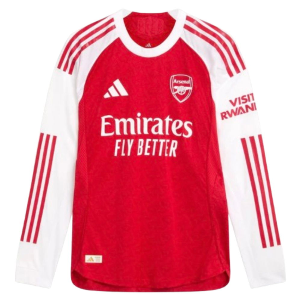 2025-2026 Arsenal Authentic Long Sleeve Home Shirt