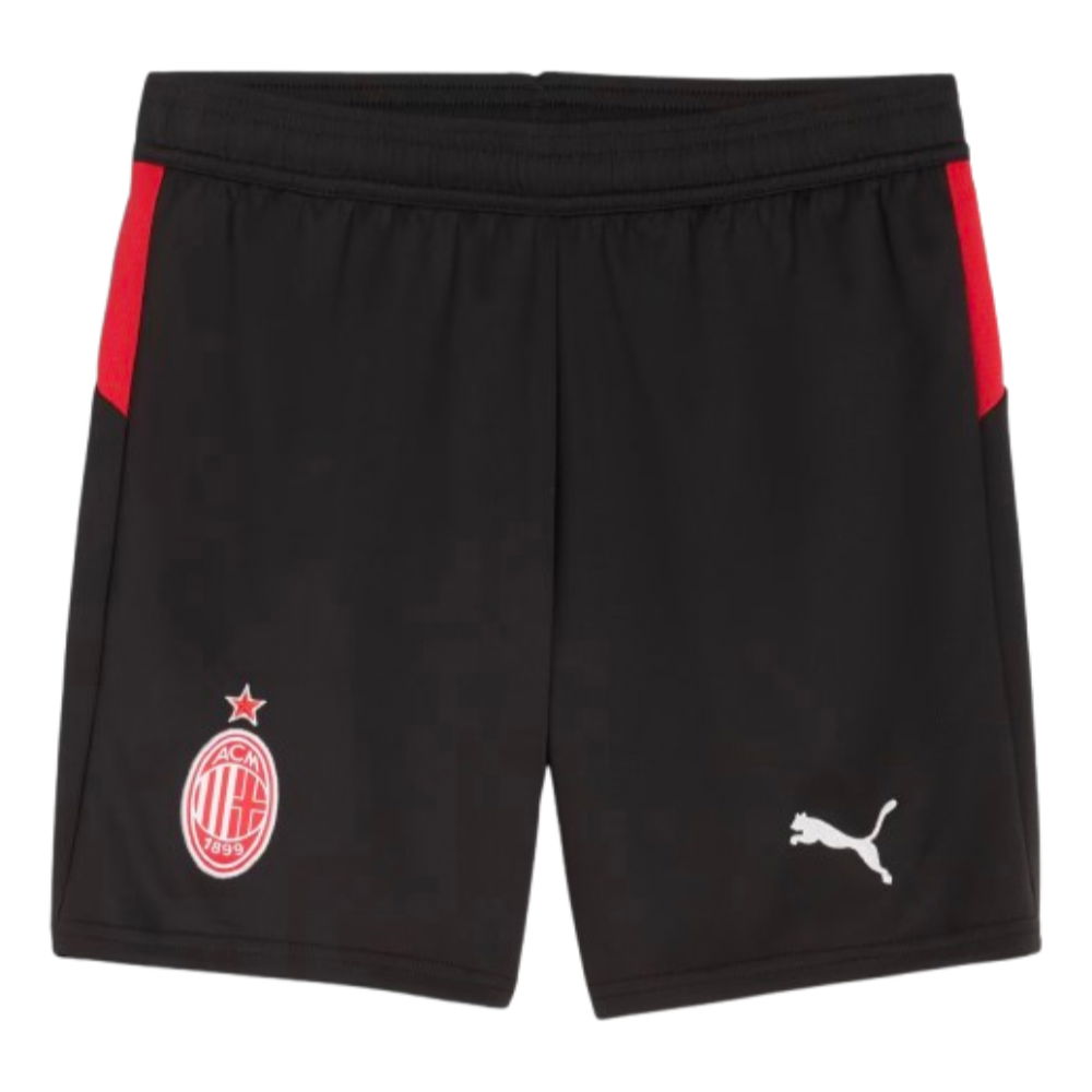 2025-2026 AC Milan Home Shorts (Black) - Kids