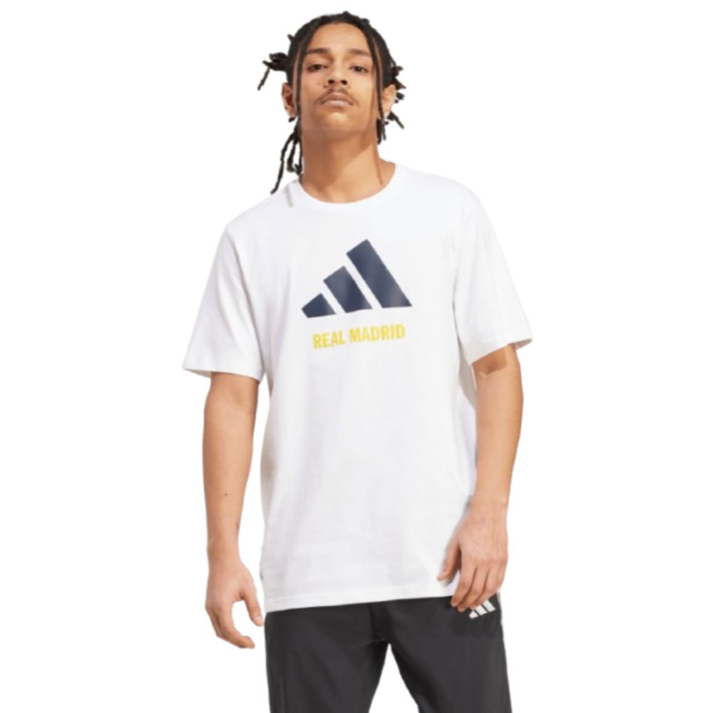 2025-2026 Real Madrid Seasonal Graphic Tee (White)